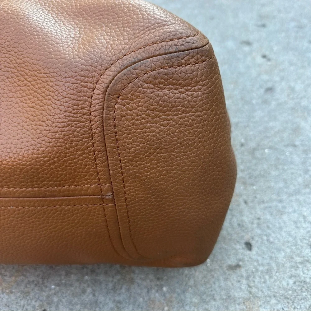 Michael Kors Frances Large Pebbled Leather Grab Bag in Acorn No Tassel READ